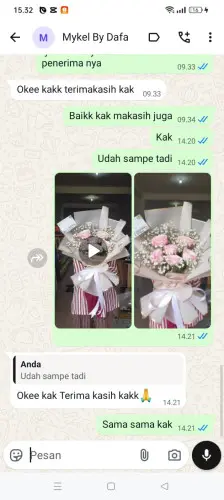 Testimonial Buket Bunga sungai miai